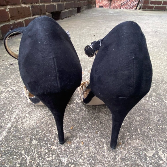 Madden Girl Black/Cream Strappy Heels 4in - Picture 6 of 8